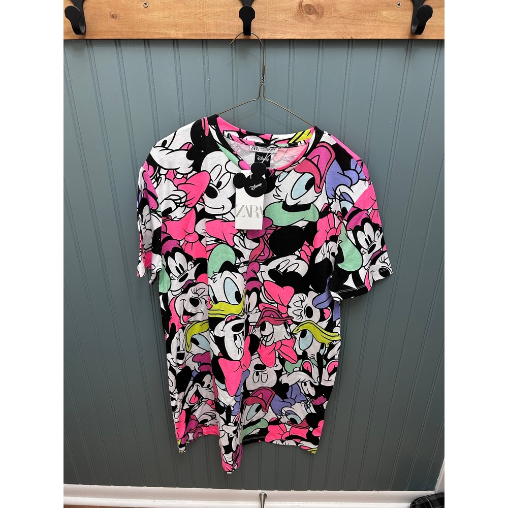 Zara Disney Mickey Mouse & Friends Graphic T-Shirt Dress Women's‎ Medium NWT